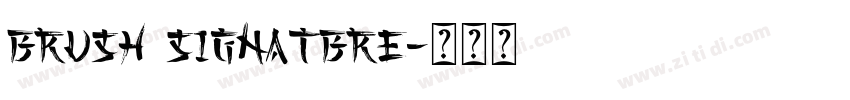Brush Signatbre字体转换